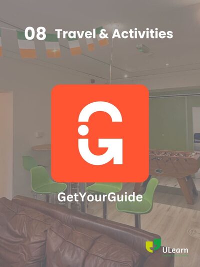 Travel and activities app: GetYourGuide