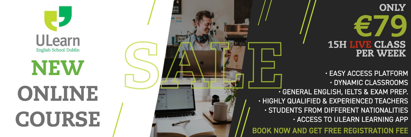 ULearn English School Dublin offers the most complete online courses in Ireland